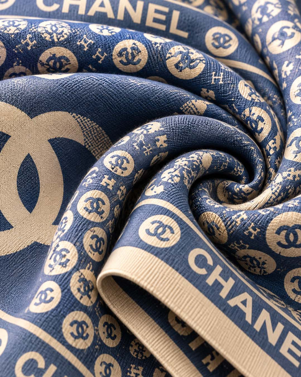 Premium Woolen Blue Chanel Style Shawls Match Outfits By Gohar