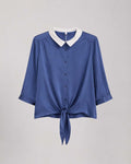Women Navy Short Top Match Outfits By Gohar