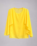 Women Yellow Color Short Top Match Outfits By Gohar