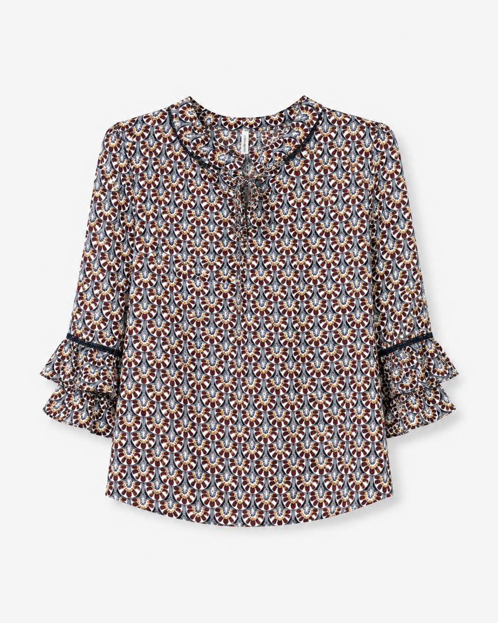 Color Full Geometric Pattern Top Match Outfits By Gohar