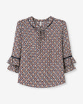Color Full Geometric Pattern Top Match Outfits By Gohar