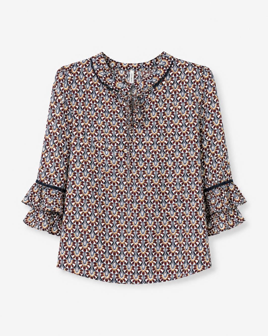 Color Full Geometric Pattern Top Match Outfits By Gohar