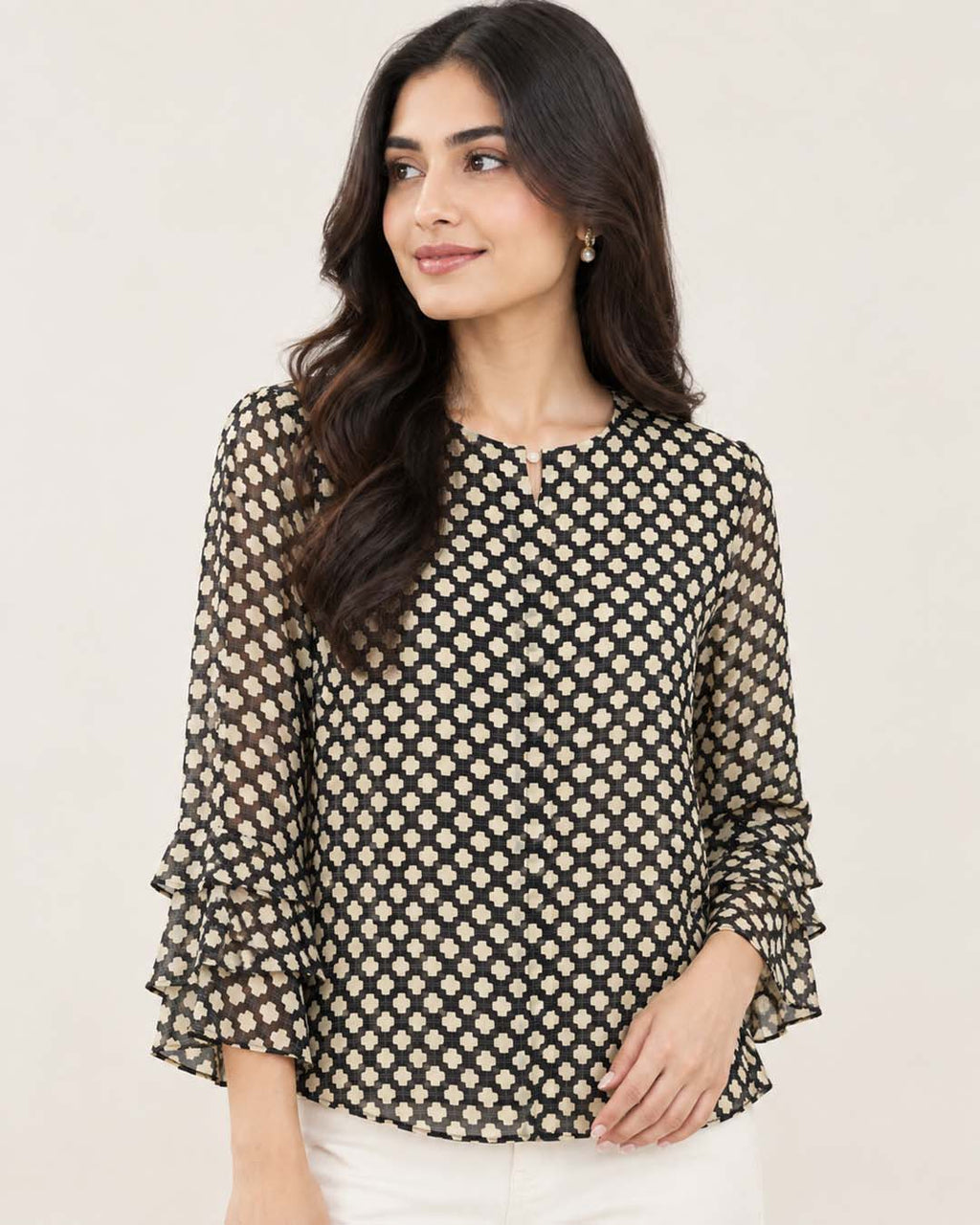 Pattern Design Women Top Match Outfits By Gohar