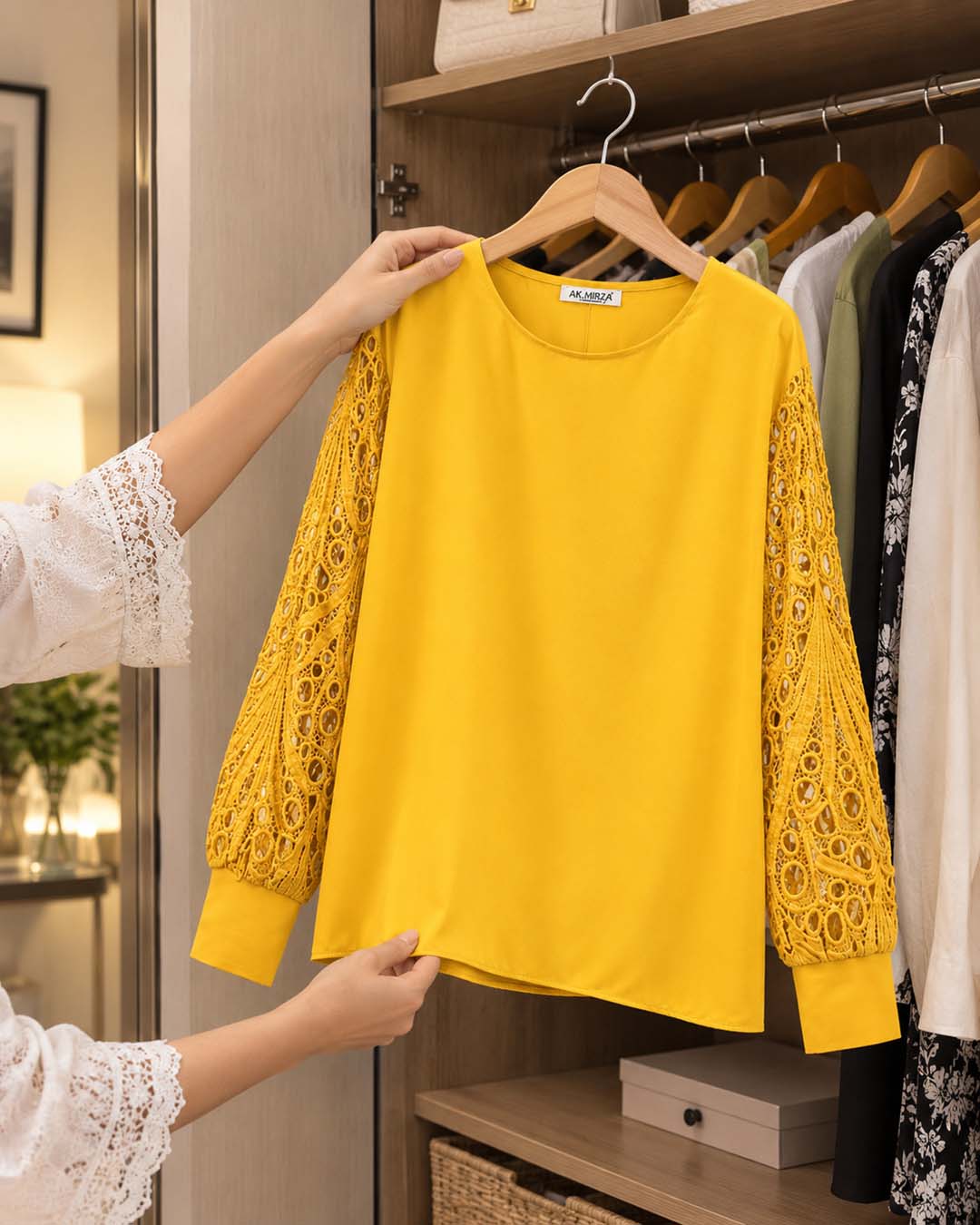 Lace Long Sleeve Skylar Top Match Outfits By Gohar