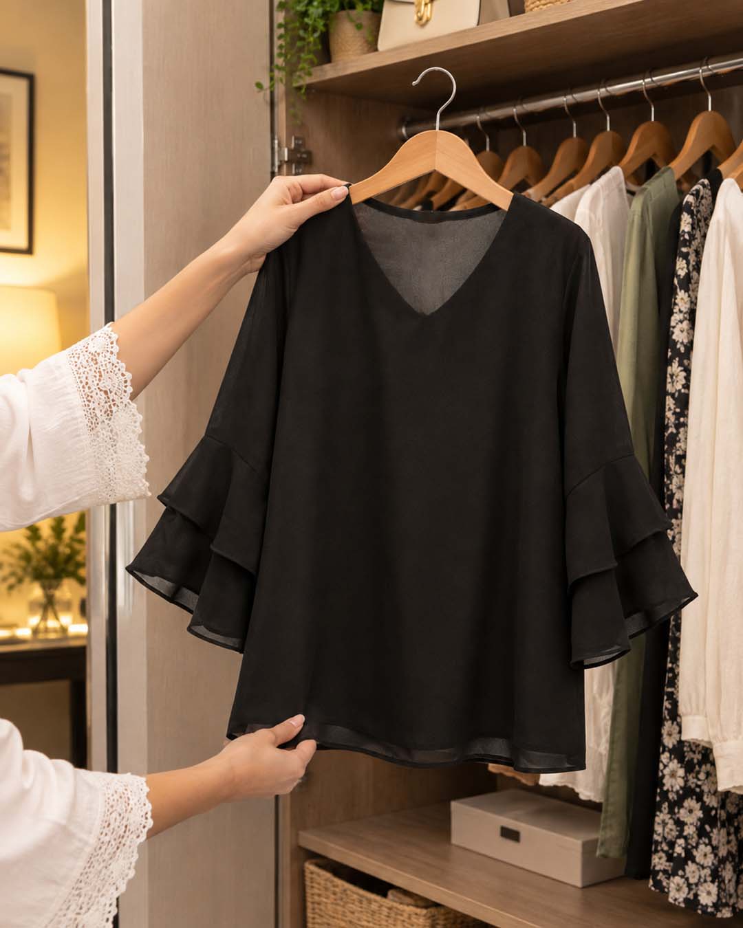 Black Women Short Top Match Outfits By Gohar