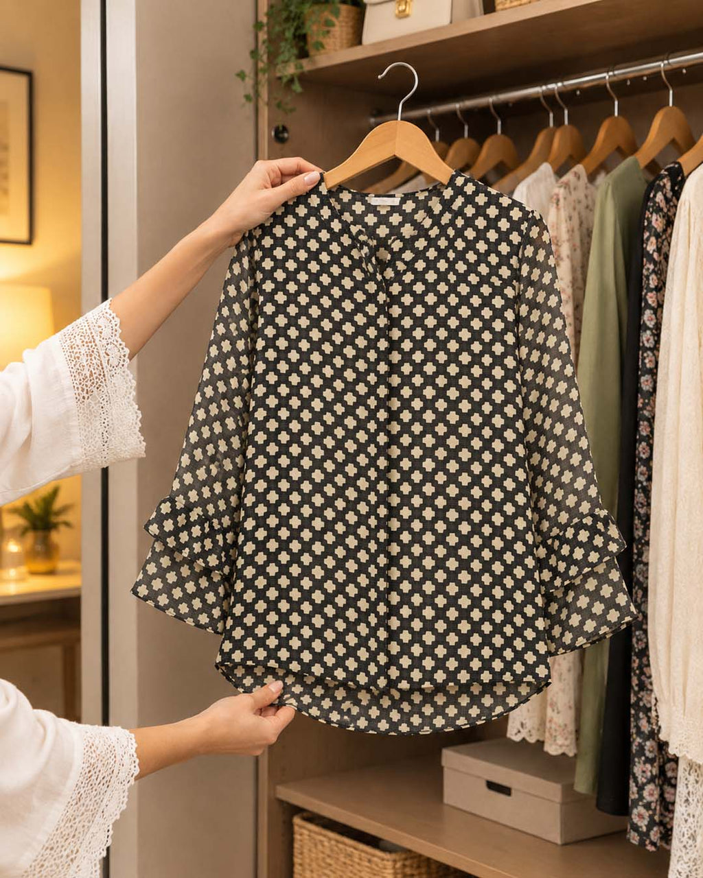 Pattern Design Women Top Match Outfits By Gohar