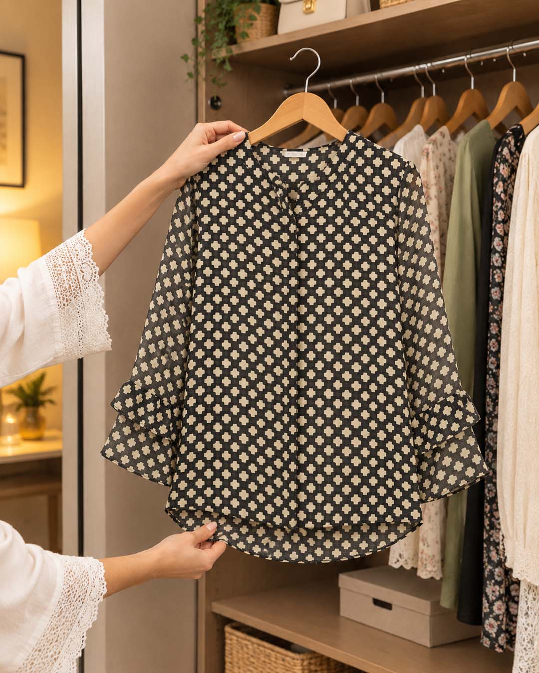 Pattern Design Women Top Match Outfits By Gohar