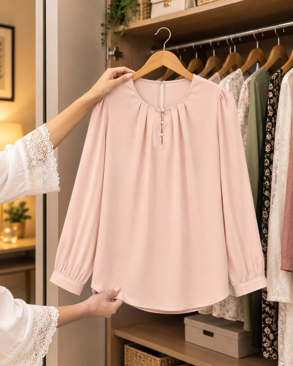 Women Poly blend Plain Top Match Outfits By Gohar
