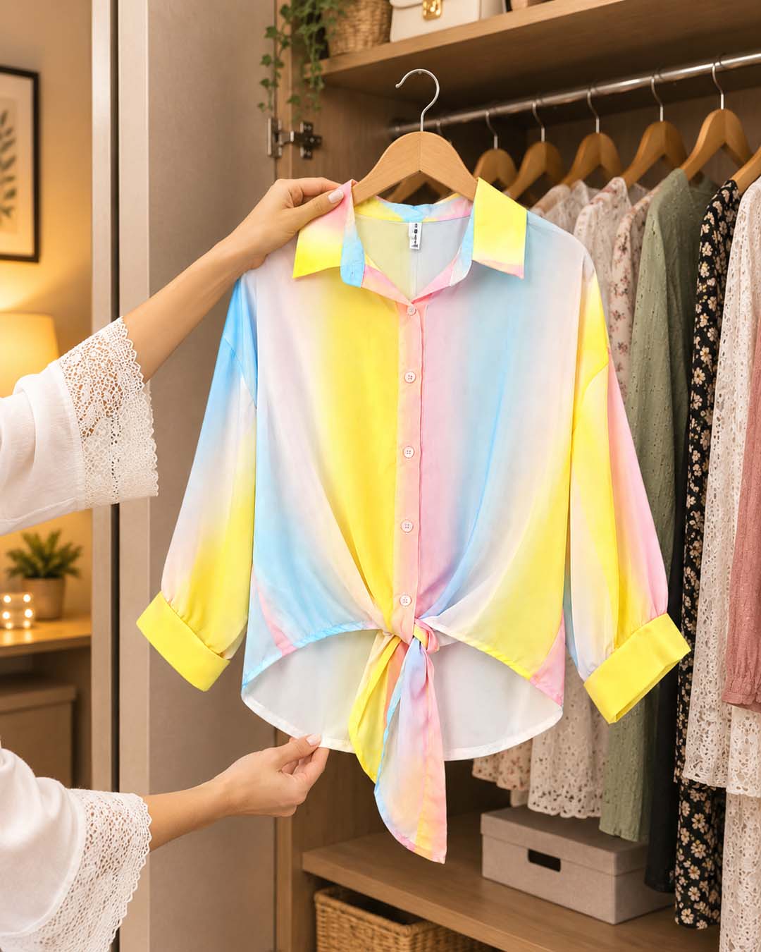 Pastel Rainbow Gradient Top Match Outfits By Gohar