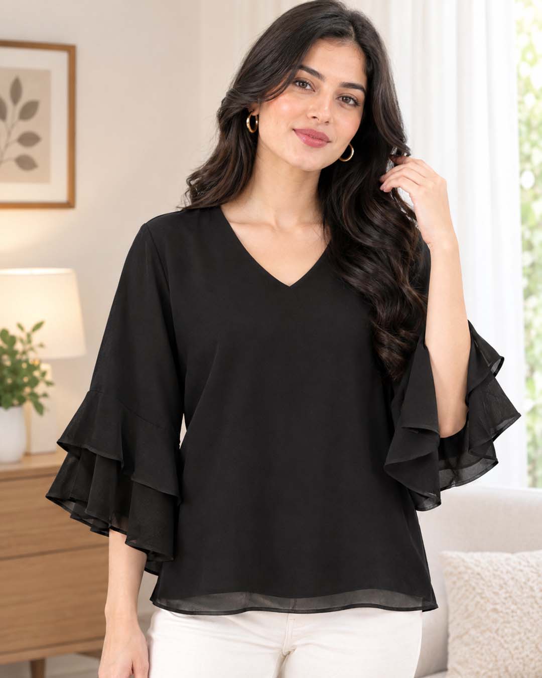 Black Women Short Top Match Outfits By Gohar