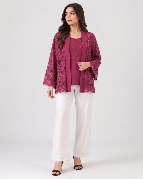 2 Pc Top Upper With Inner Match Outfits By Gohar